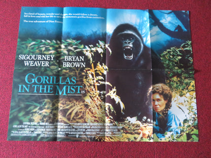 Gorillas in the Mist UK Quad Poster Folded Sigourney Weaver Bryan Brown 1988