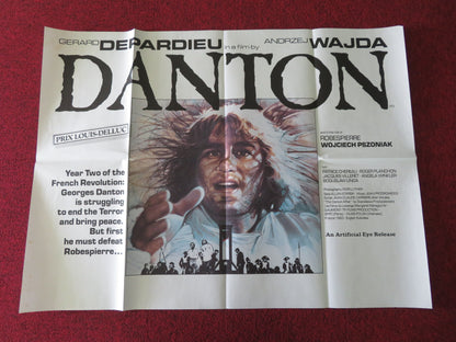 Danton UK Quad Poster Folded Gérard Depardieu Wojciech Pszoniak Anne Alvaro 1983