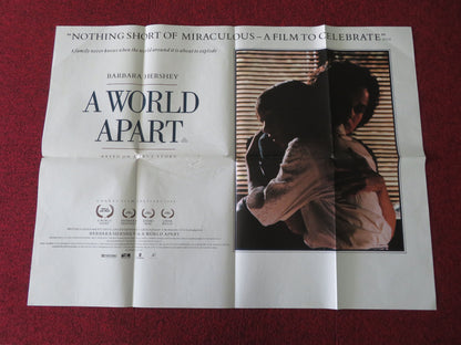 A World Apart UK Quad Poster Folded Barbara Hershey  David Suchet Jodhi May 1988