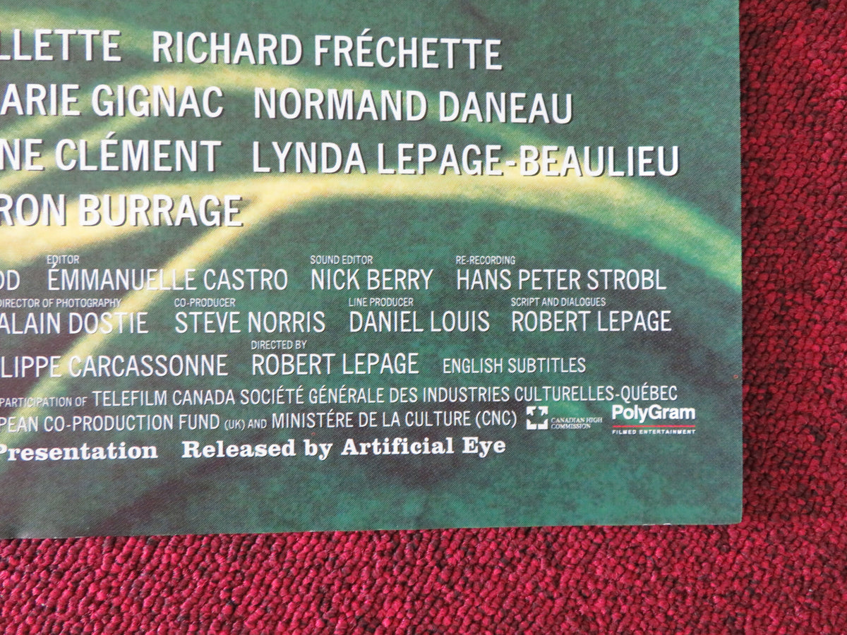 The Confessional UK Quad Poster Folded L. Bluteau Kristen Scott Thomas 1995