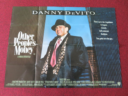 Other People's Money UK Quad Poster Folded Danny DeVito Gregory Peck 1991