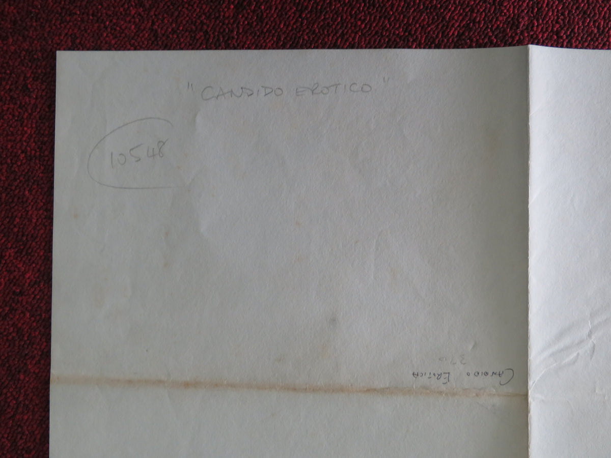 Candido Erotico UK Quad Poster Folded Lilli Carati Mircha Carven 1978