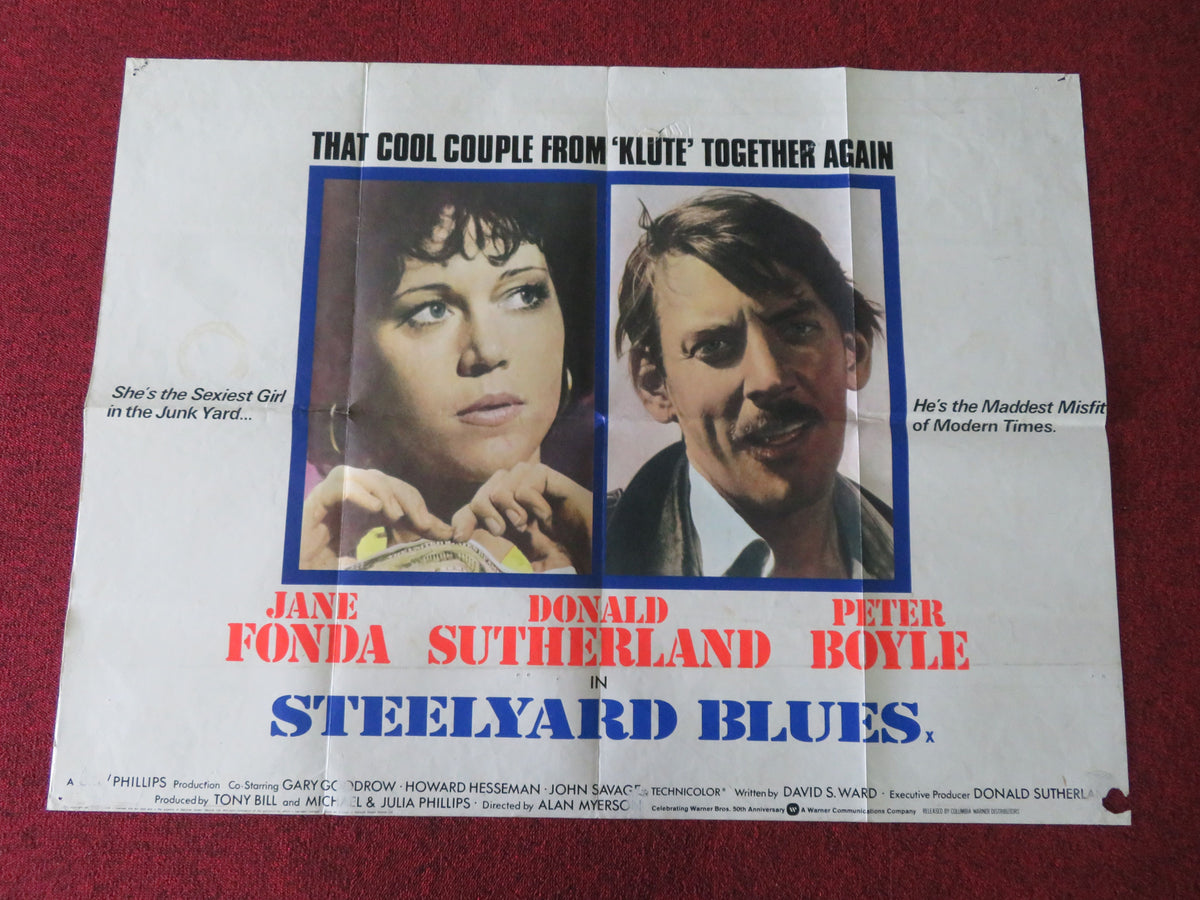 Steelyard Blues UK Quad Poster Folded Mel Stewart Donald Sutherland 1973