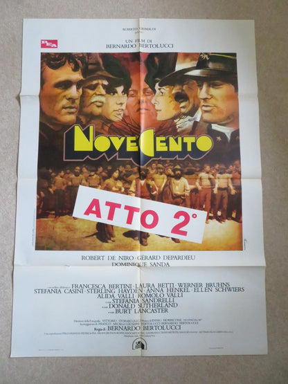 1900 ITALIAN 2 FOGLIO POSTER ROBERT DE NIRO GERARD DEPARDIEU 1976 - Rendezvous Cinema