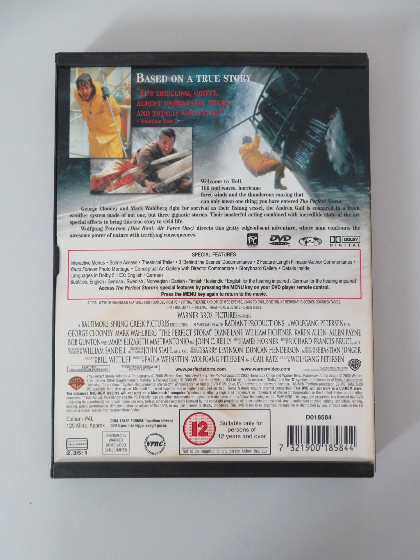 The Perfect Storm - B (DVD) George Clooney Mark Wahlberg 2000 Region 2