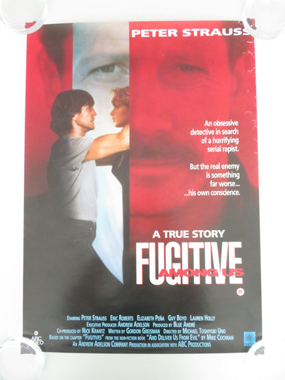 Fugitive Among Us VHS Video Poster Eric Roberts Elizabeth Peña 1992