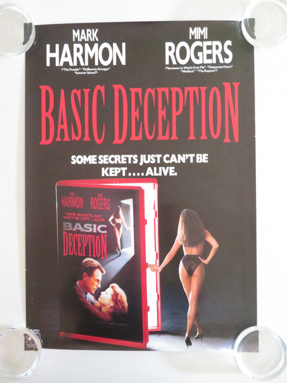 Basic Deception VHS Video Poster Mark Harmon Mimi Rogers 1991