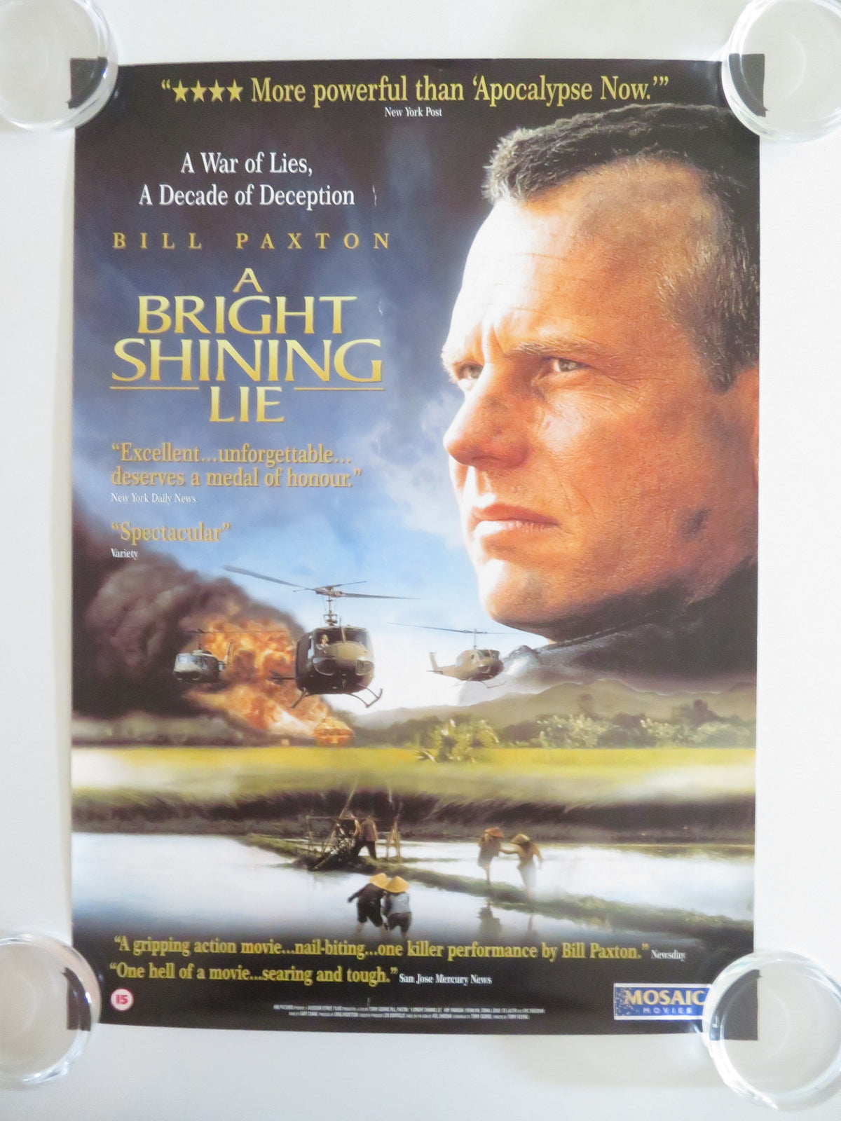 A Bright Shining Lie VHS Video Poster Bill Paxton Bo Eason 1998