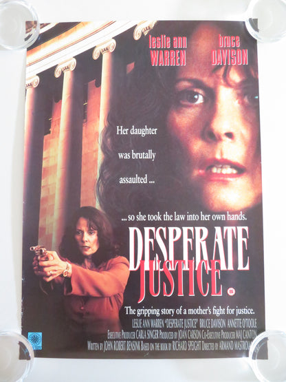 Desperate Justice VHS Video Poster Lesley Ann Warren Bruce Davidson 1993