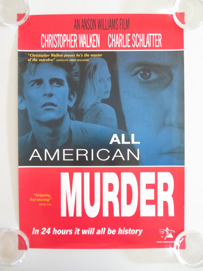 All-American Murder VHS Video Poster Christopher Walken Schlatter 1991