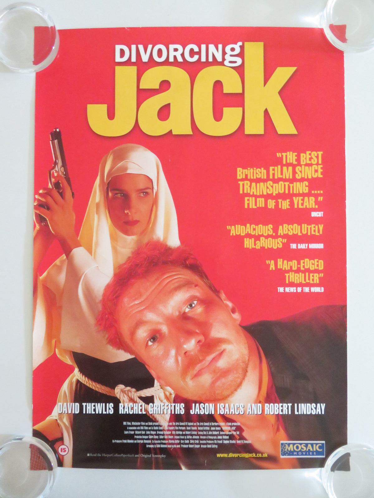 Divorcing Jack VHS Video Poster David Thewlis Rachel Griffiths 1998