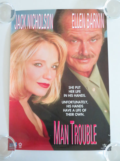Man Trouble VHS Video Poster Jack Nicholson Ellen Barkin 1992