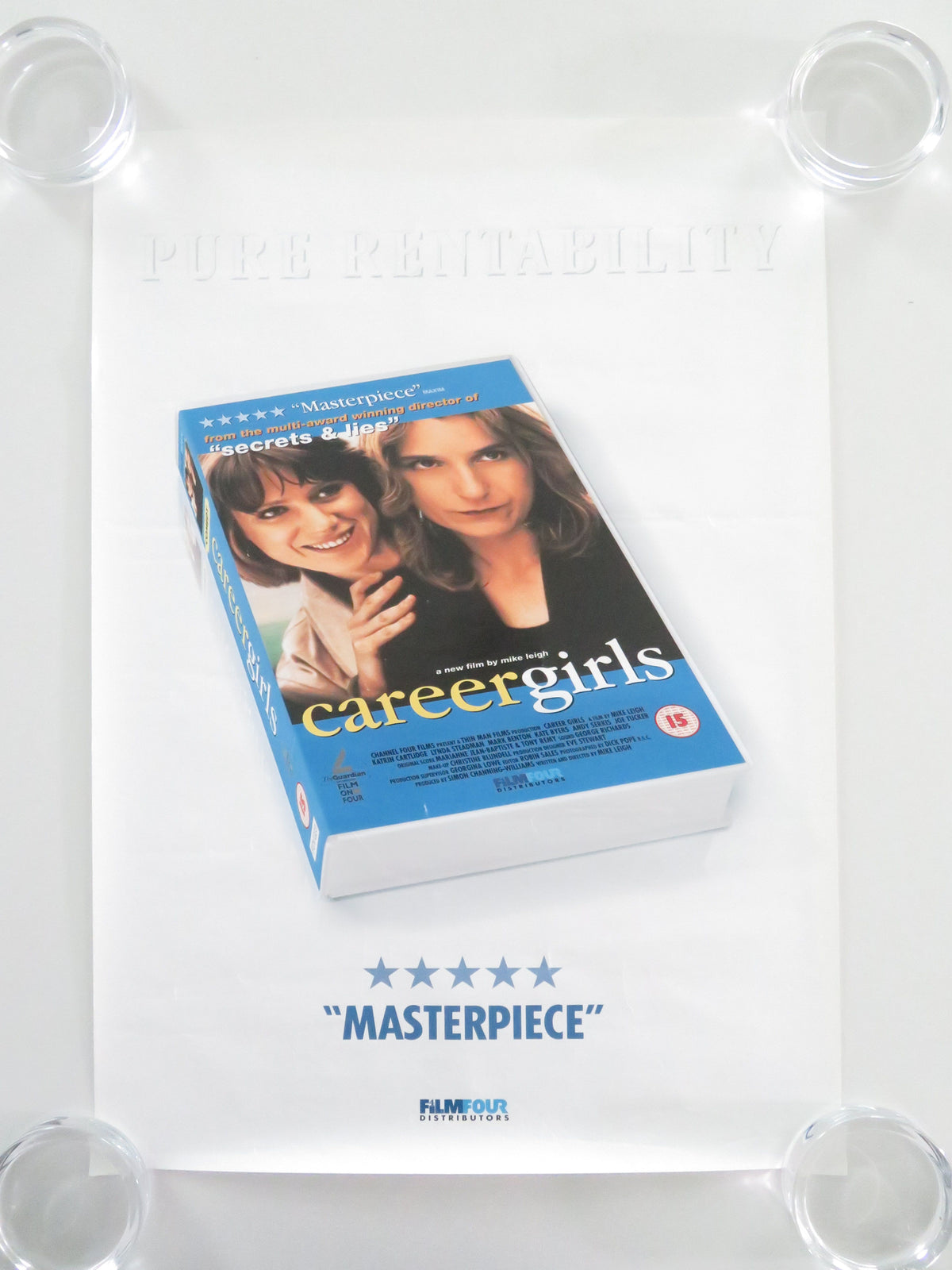 Career Girls VHS Video Poster Katrin Cartlidge Lynda Steadman 1997