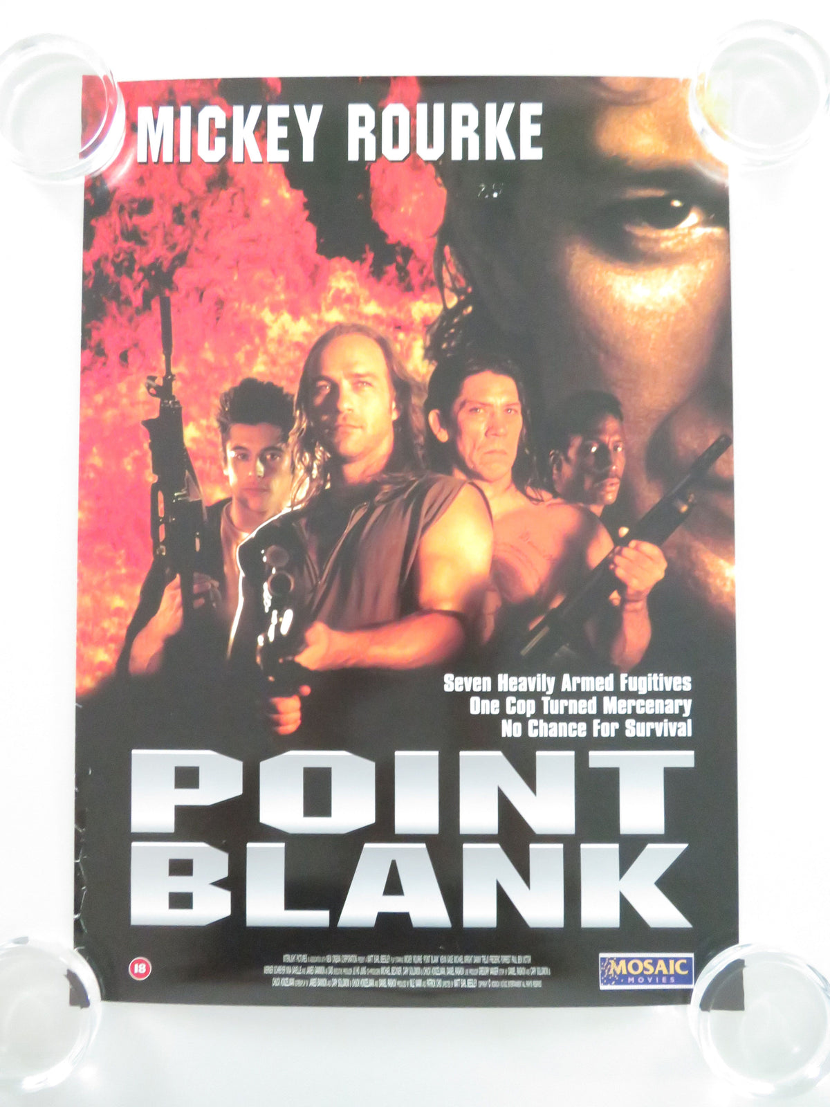 Point Blank VHS Video Poster Mickey Rourke Danny Trejo 1998
