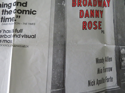 Broadway Danny Rose UK Quad Poster Folded Woody Allen Mia Farrow 1984
