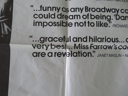 Broadway Danny Rose UK Quad Poster Folded Woody Allen Mia Farrow 1984