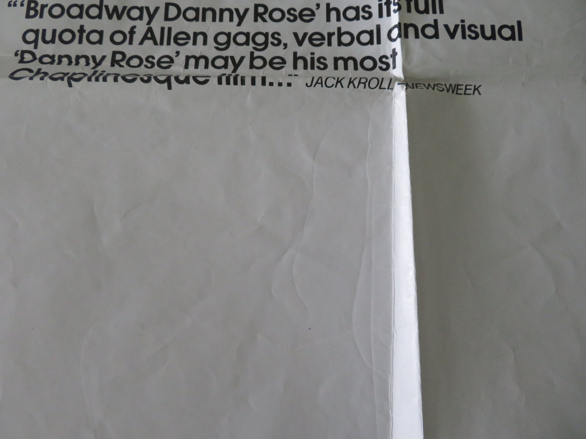 Broadway Danny Rose UK Quad Poster Folded Woody Allen Mia Farrow 1984