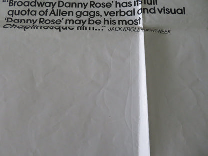 Broadway Danny Rose UK Quad Poster Folded Woody Allen Mia Farrow 1984