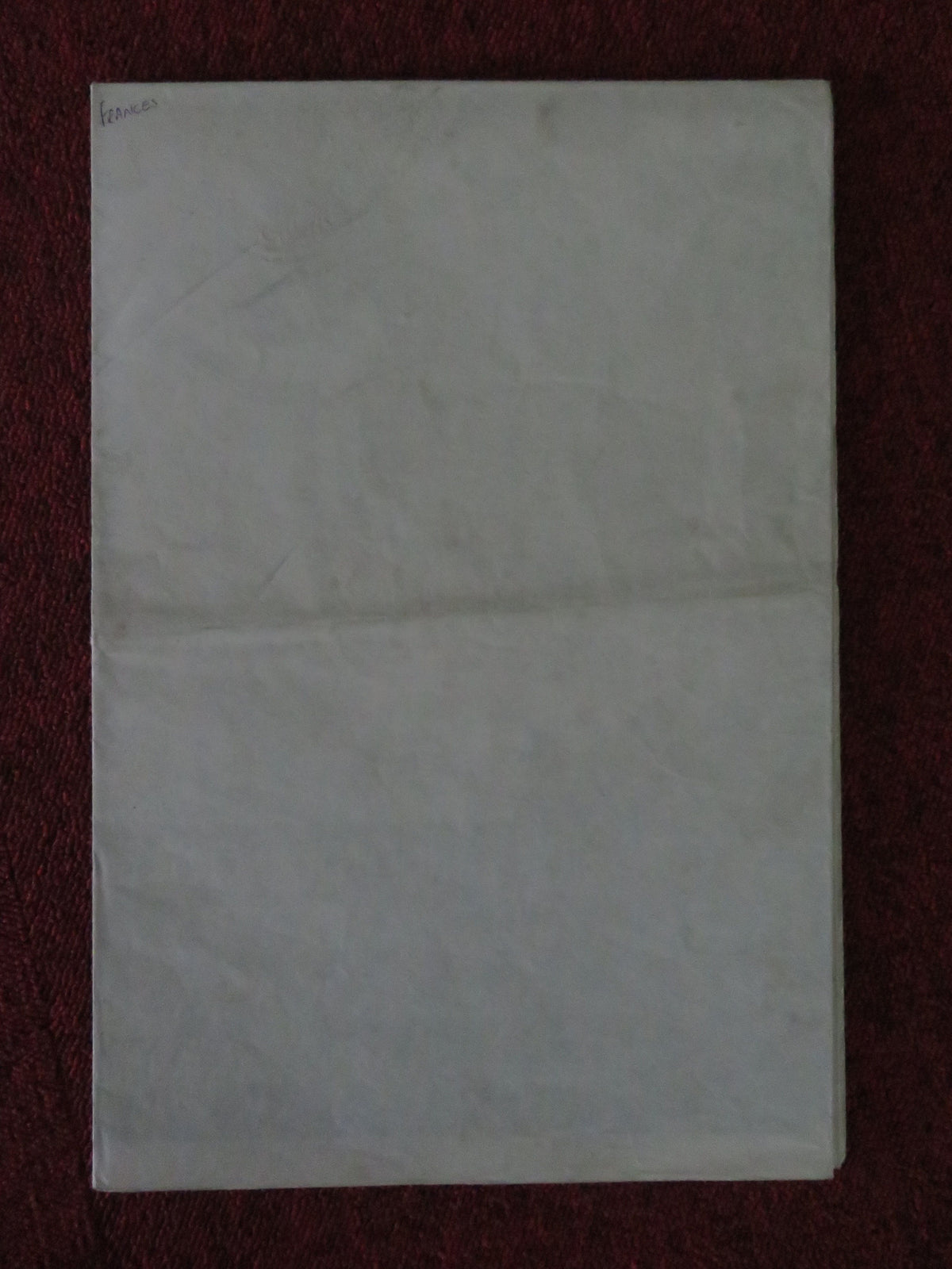 Frances UK Quad Poster Folded Jessica Lange Jonathan Banks 1982