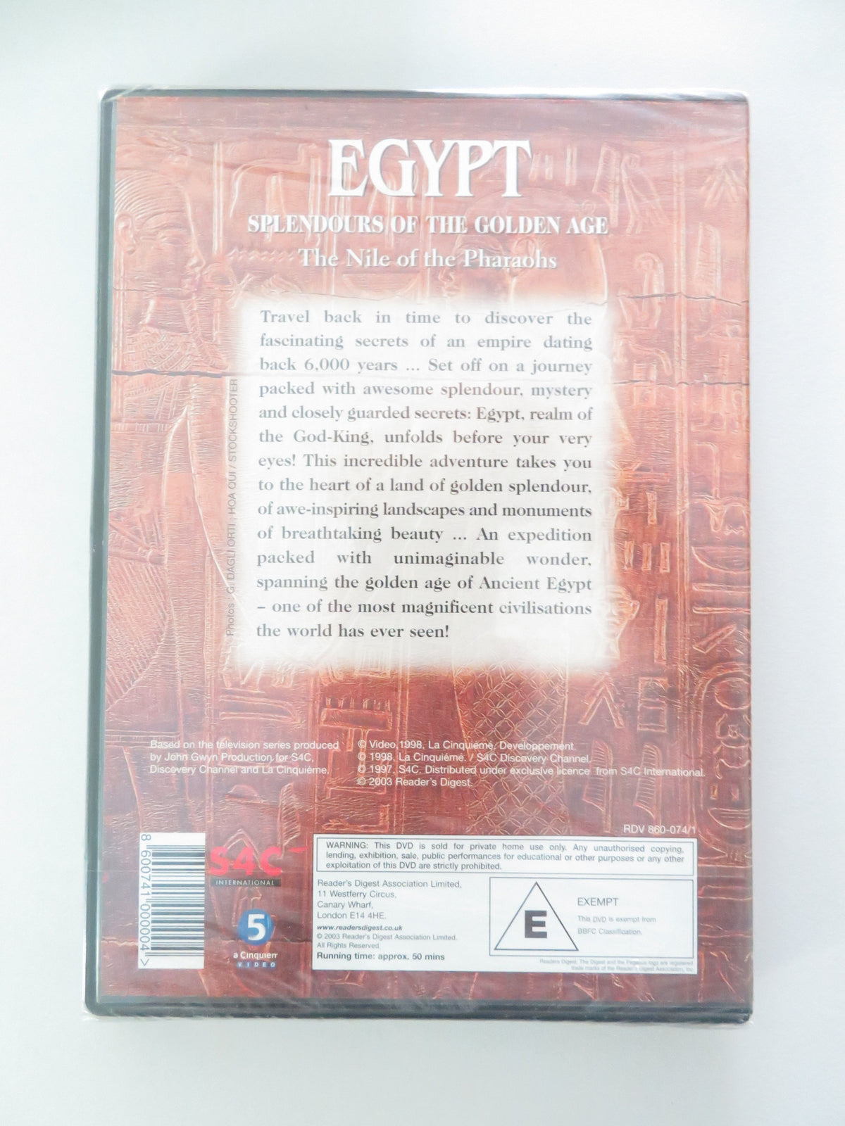 Egypt: The Nile of the Pharoahs (DVD) Reader's Digest 1998