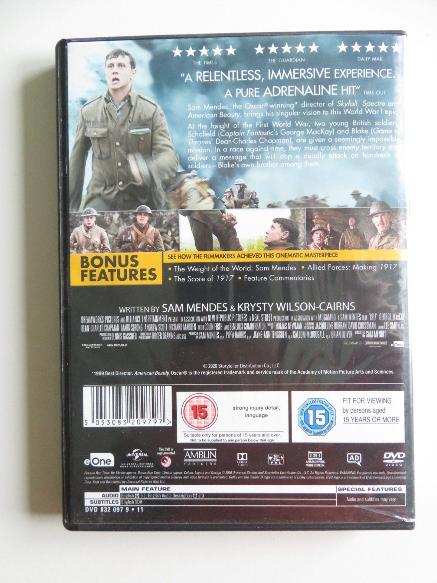 1917 (DVD) COLIN FIRTH GEORGE MACKAY 2019 REGION 2,4 Movie posters