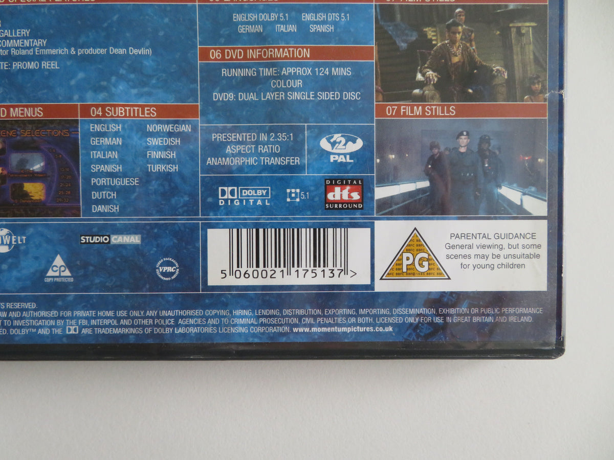 Stargate - Director's Cut (DVD) Kurt Russell James Spader 1994 Region 2