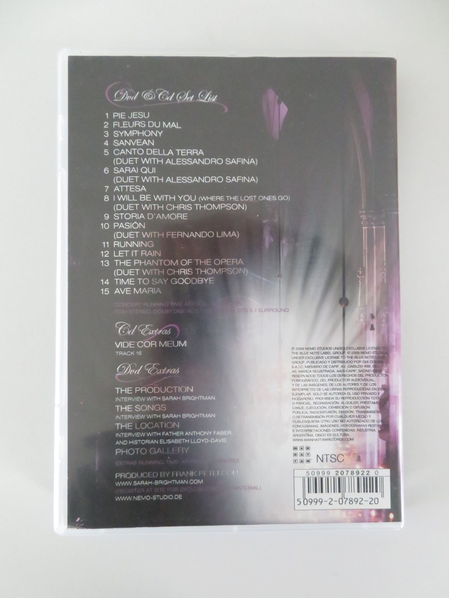 Sarah Brightman: Symphony in Vienna (DVD) Brightman Laudahn 2008 Region 2