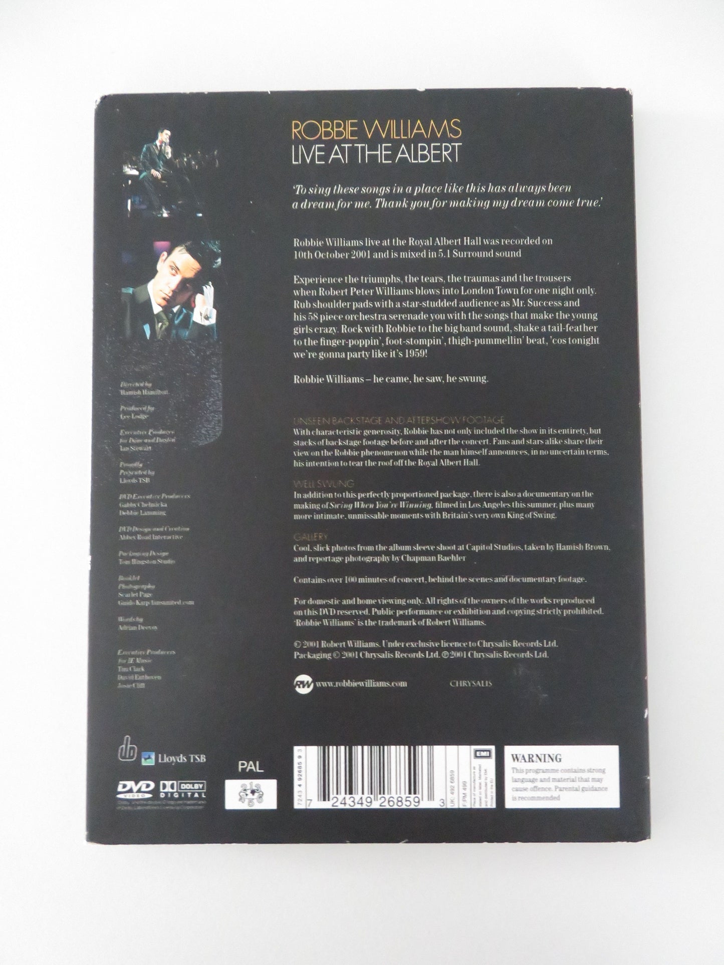 Robbie Williams: Live at the Albert (DVD) 2001