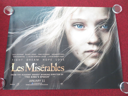 Les Misérables - C UK Quad Rolled Poster Hugh Jackman Russell Crowe 2012