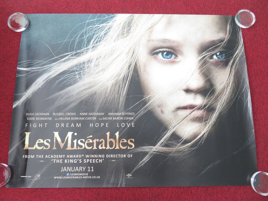 Les Misérables - C UK Quad Rolled Poster Hugh Jackman Russell Crowe 2012