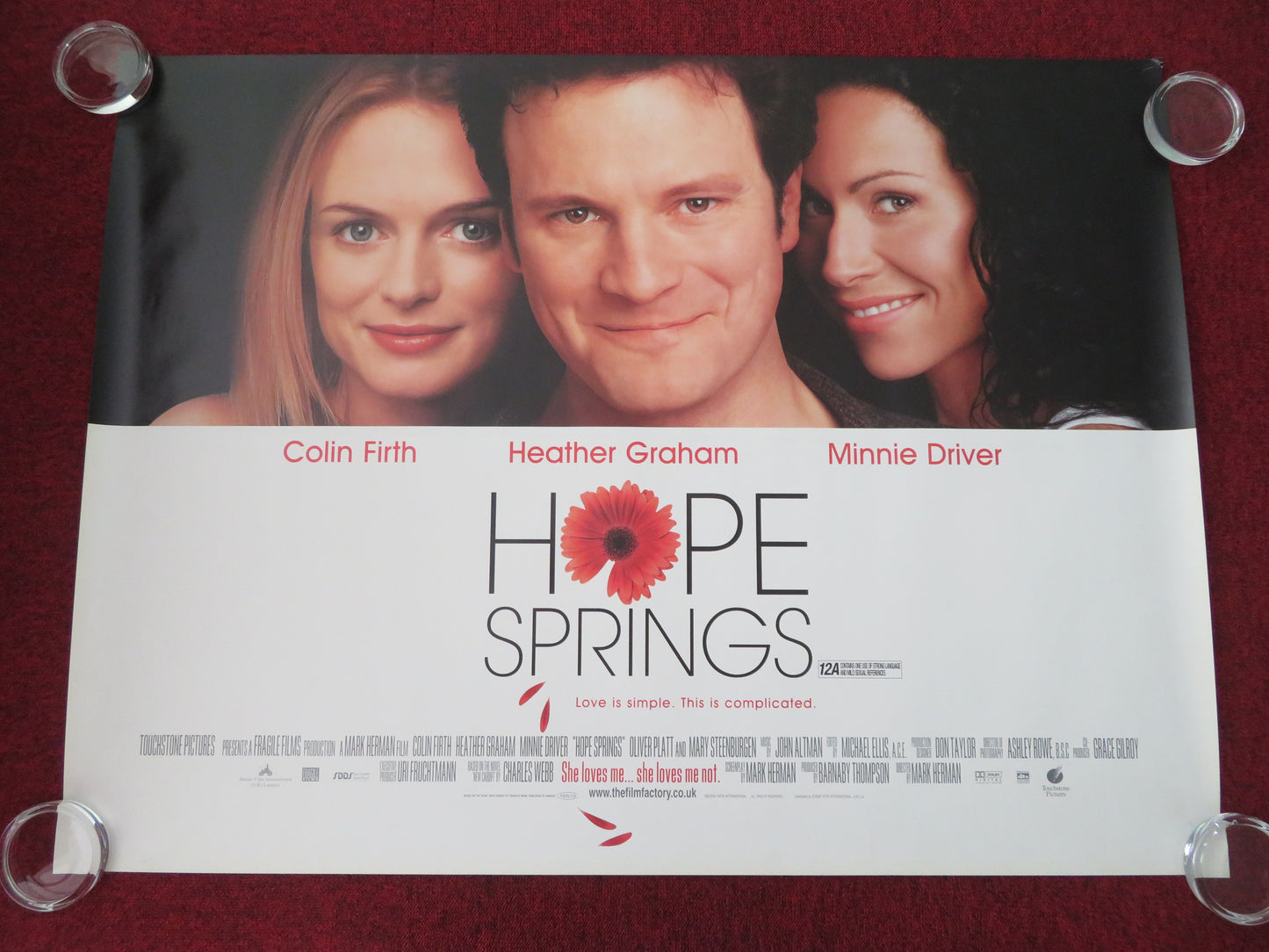 Hope Springs UK Quad Rolled Poster Colin Firth Minnie Driver Heather Graham 2003