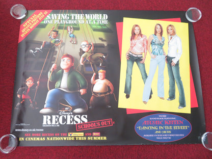 Recess: School's Out - B UK Quad Rolled Poster Disney Atomic Kitten 2001