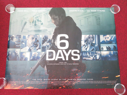 6 Days UK Quad Rolled Poster Jamie Bell Mark Strong Abbie Cornish 2017