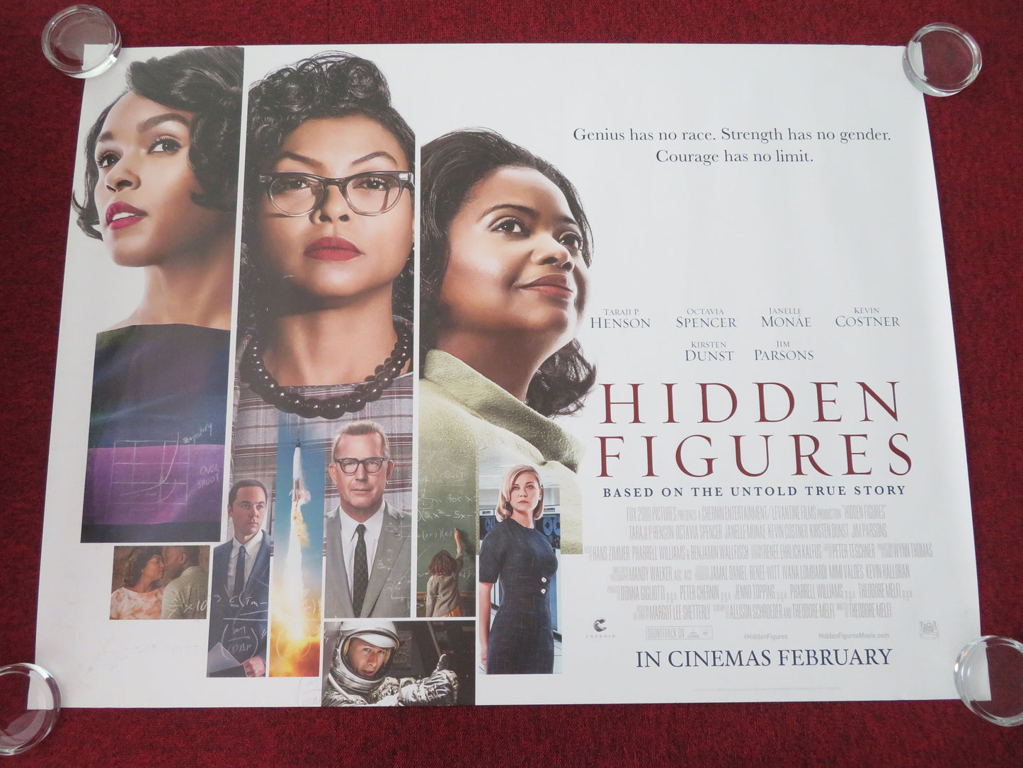 Hidden Figures UK Quad Rolled Poster Taraji P. Henson Octavia Spencer 2016