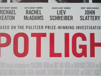 Spotlight - B UK Quad Rolled Poster Mark Ruffalo Michael Keaton R. McAdams 2015