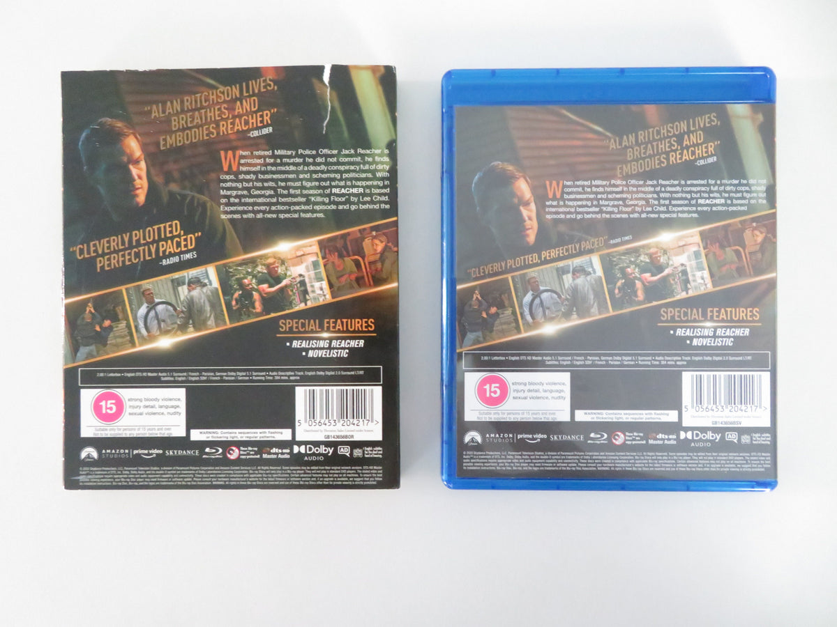 Reacher - Season One (BLU-RAY) Alan Ritchson Maria Sten 2022 Region A,B,C