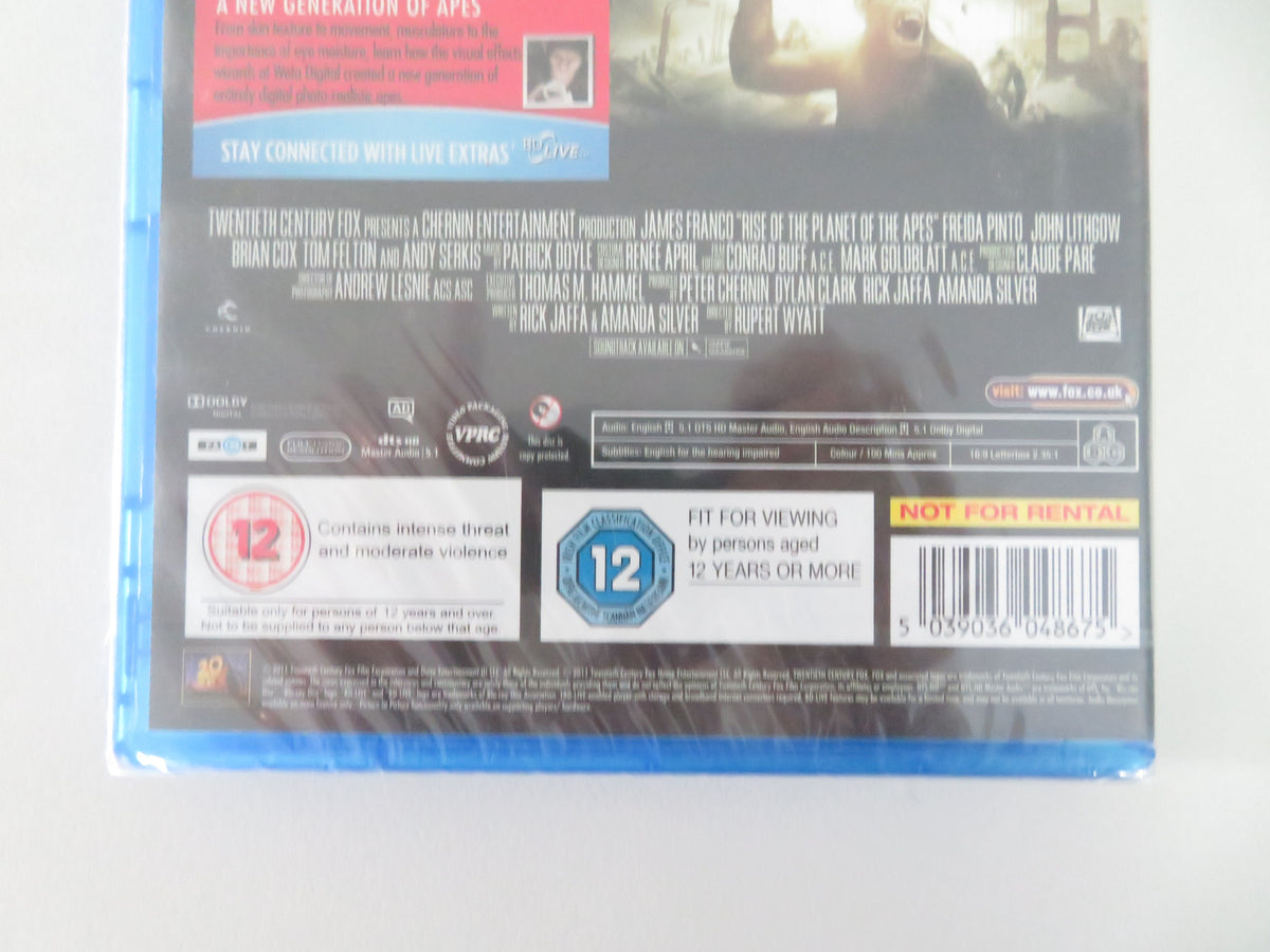 Rise of the Planet of the Apes (BLU-RAY) James Franco A Serkis 2011 Region A,B,C