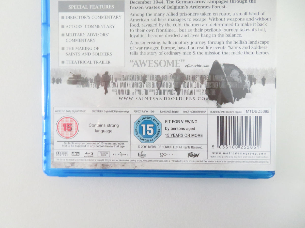 Saints and Soldiers (BLU-RAY) Corbin Allred Alexander Polinsky 2003 Region Free