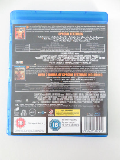 Bad Boys I and II - 20th Anniversary (BLU-RAY) Will Smith 1995 Region A,B,C