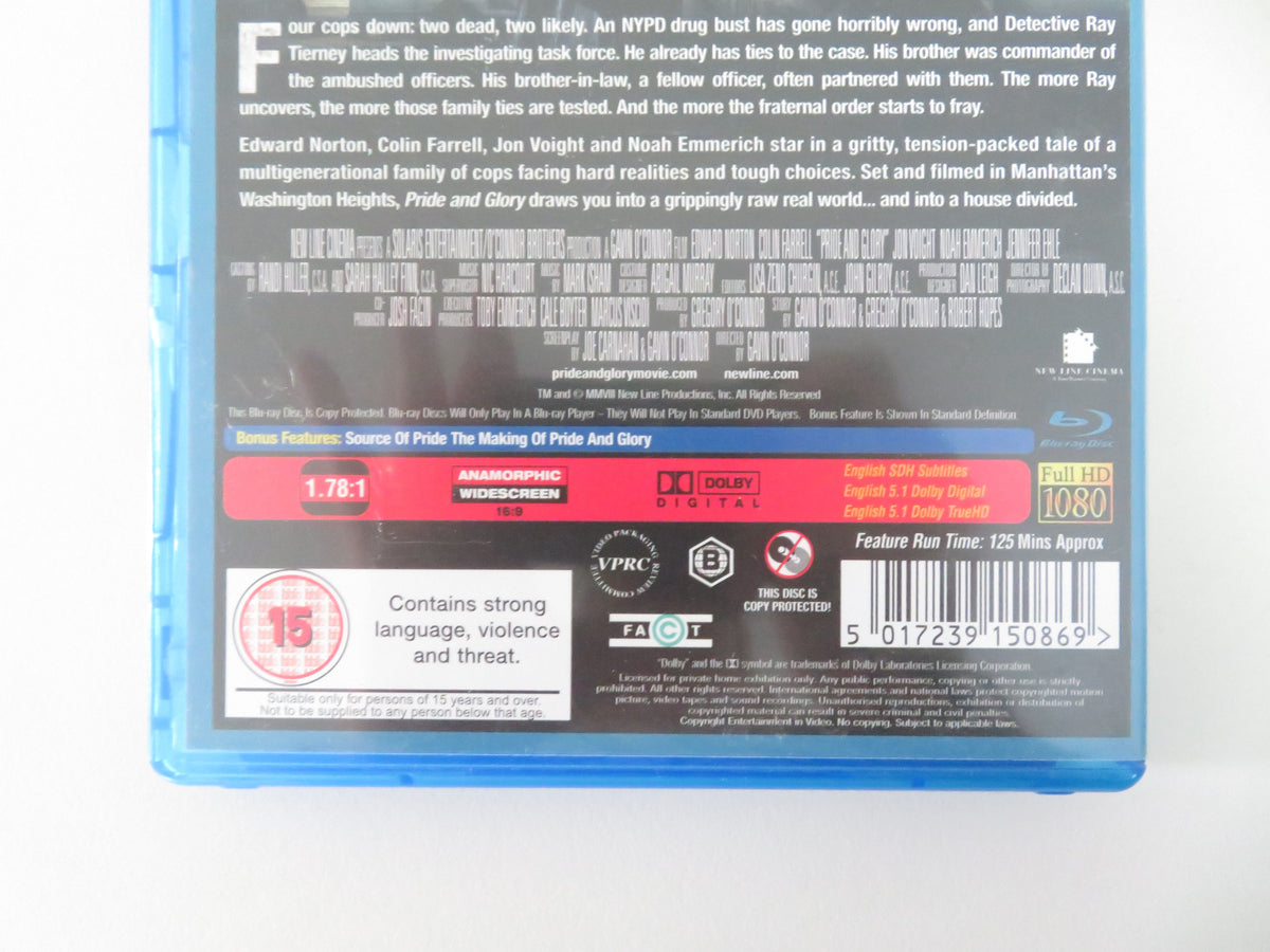 Pride and Glory (BLU-RAY) Edward Norton Colin Farrell 2008 Region B