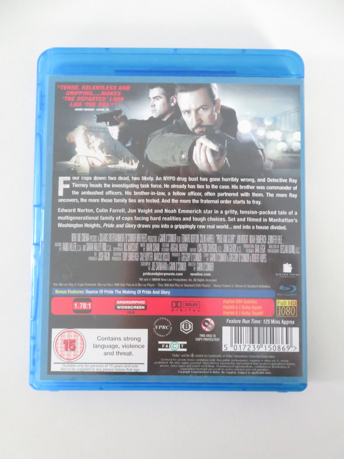 Pride and Glory (BLU-RAY) Edward Norton Colin Farrell 2008 Region B