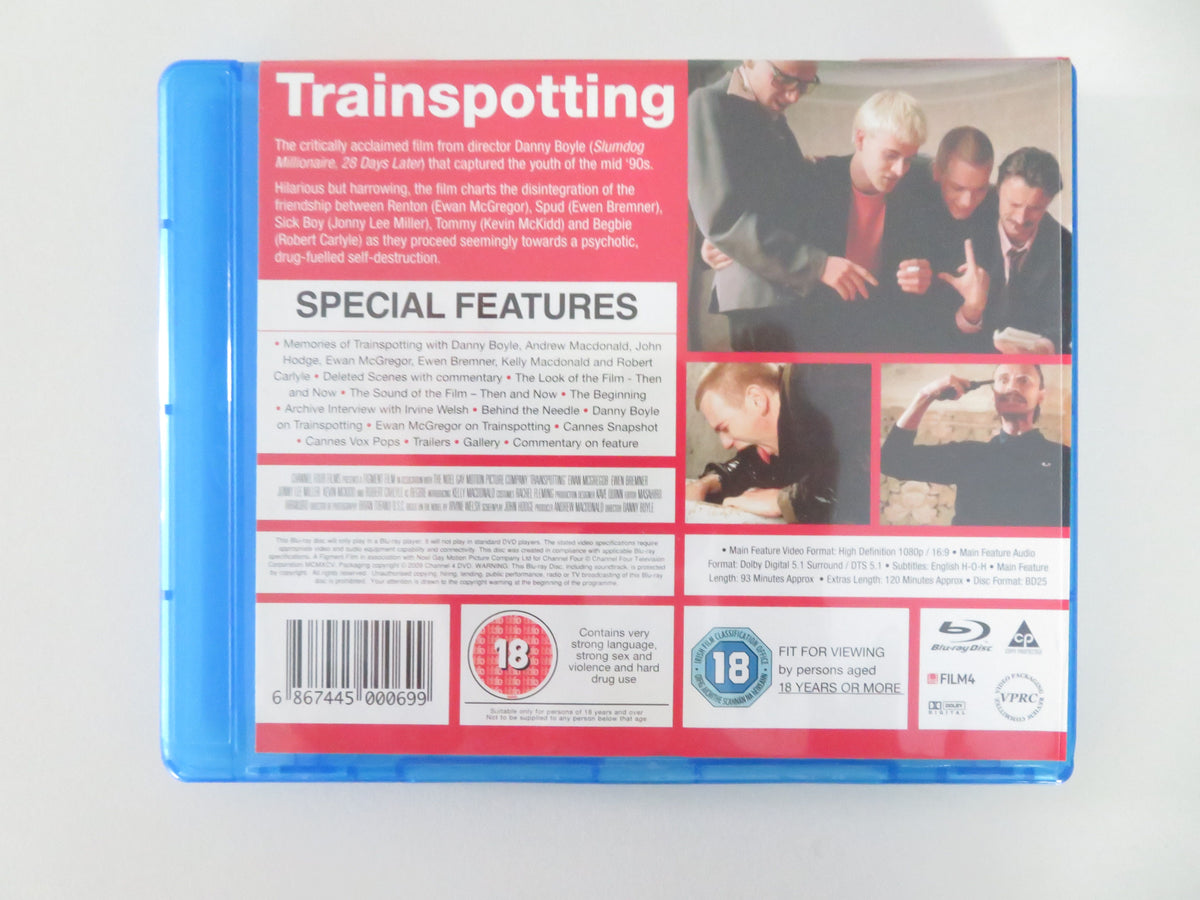 Trainspotting (BLU-RAY) Ewan McGregor Jonny Lee Miller 1996 Region B