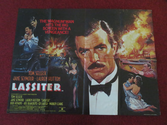 Lassiter UK Quad Poster Folded Tom Selleck Jane Seymour Lauren Hutton 1984