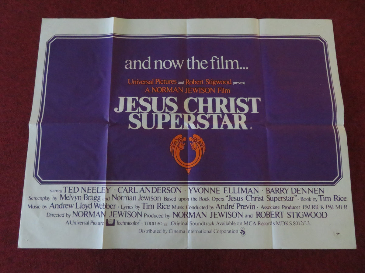 Jesus Christ Superstar - B UK Quad Poster Folded Ted Neeley Carl Anderson 1973