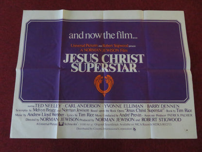 Jesus Christ Superstar - B UK Quad Poster Folded Ted Neeley Carl Anderson 1973