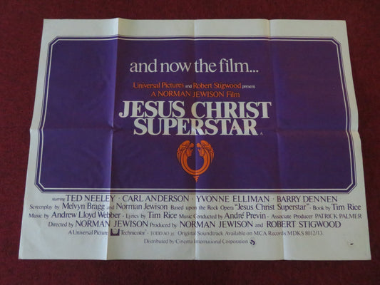 Jesus Christ Superstar - B UK Quad Poster Folded Ted Neeley Carl Anderson 1973