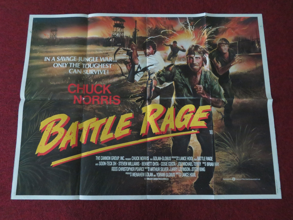 Missing in Action UK Quad Poster Folded Cannon Chuck Norris M. Emmet Walsh 1984