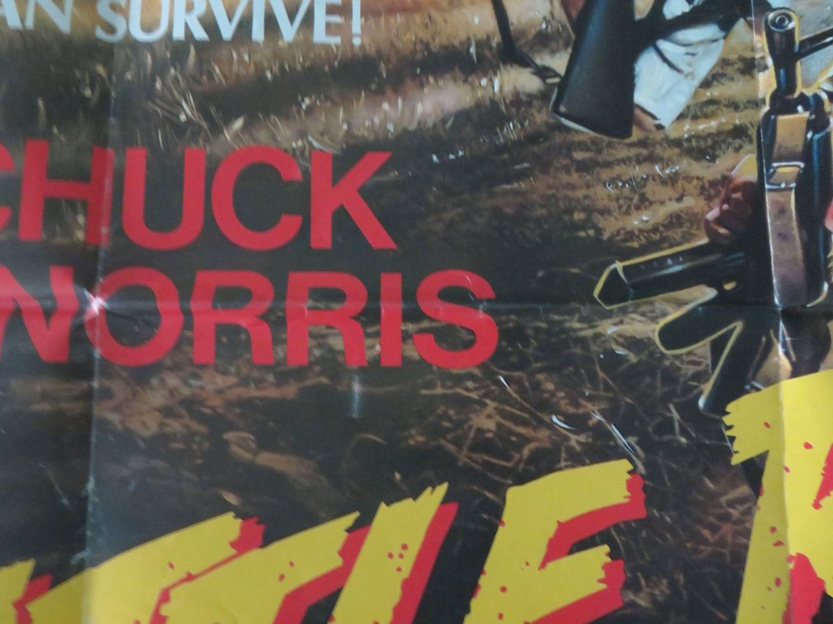 Missing in Action UK Quad Poster Folded Cannon Chuck Norris M. Emmet Walsh 1984