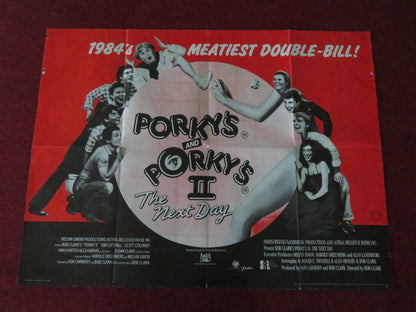 Porky's + Porky's II - Double bill UK Quad Poster Folded Dan Monahan 1984