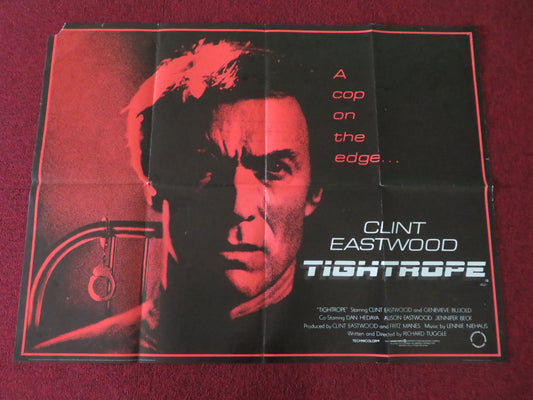 Tightrope UK Quad Poster Folded Clint Eastwood Geneviève Bujold 1984